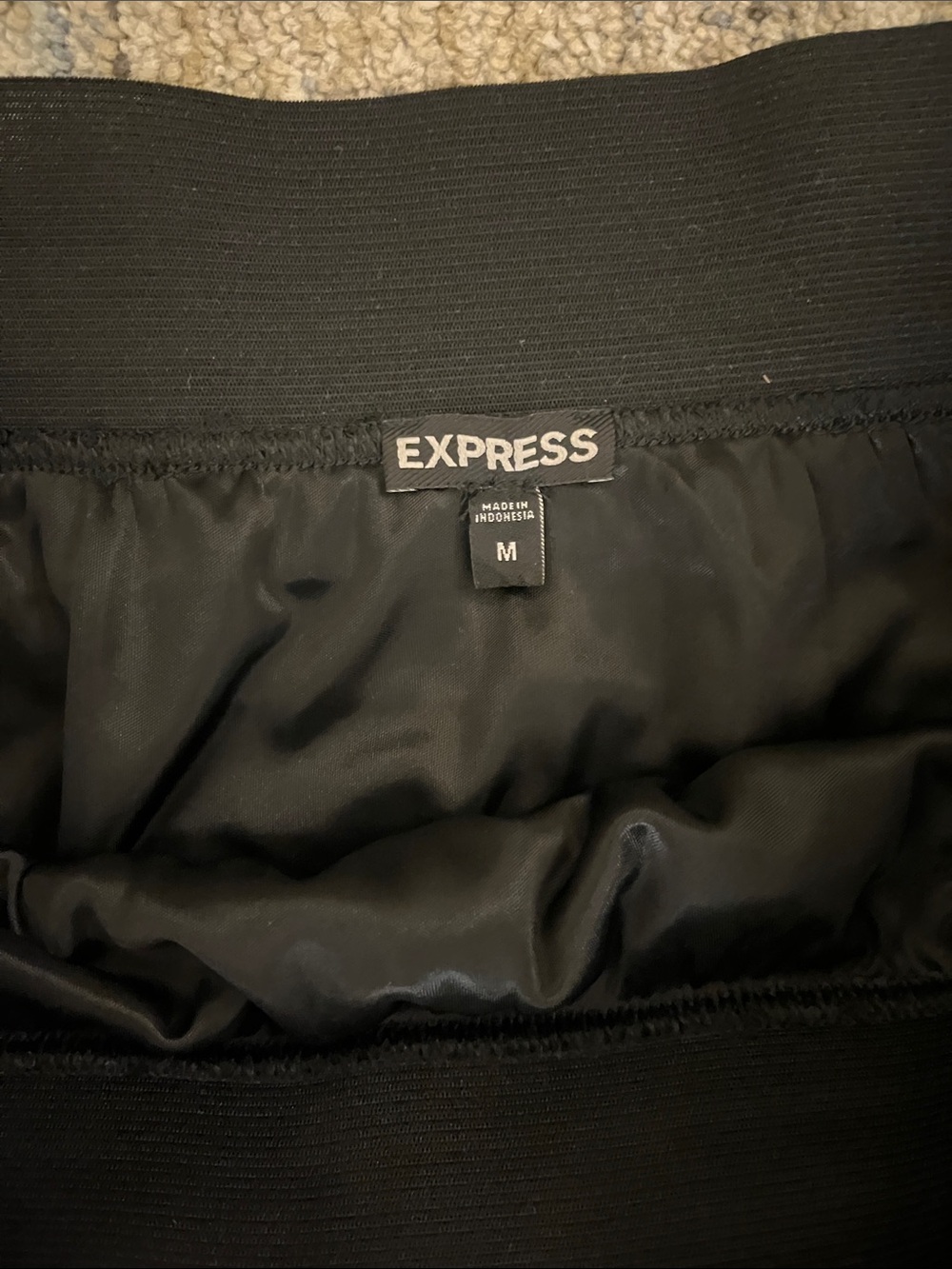 Express Black Ruffled Mini Skirt - Picture 2 of 2